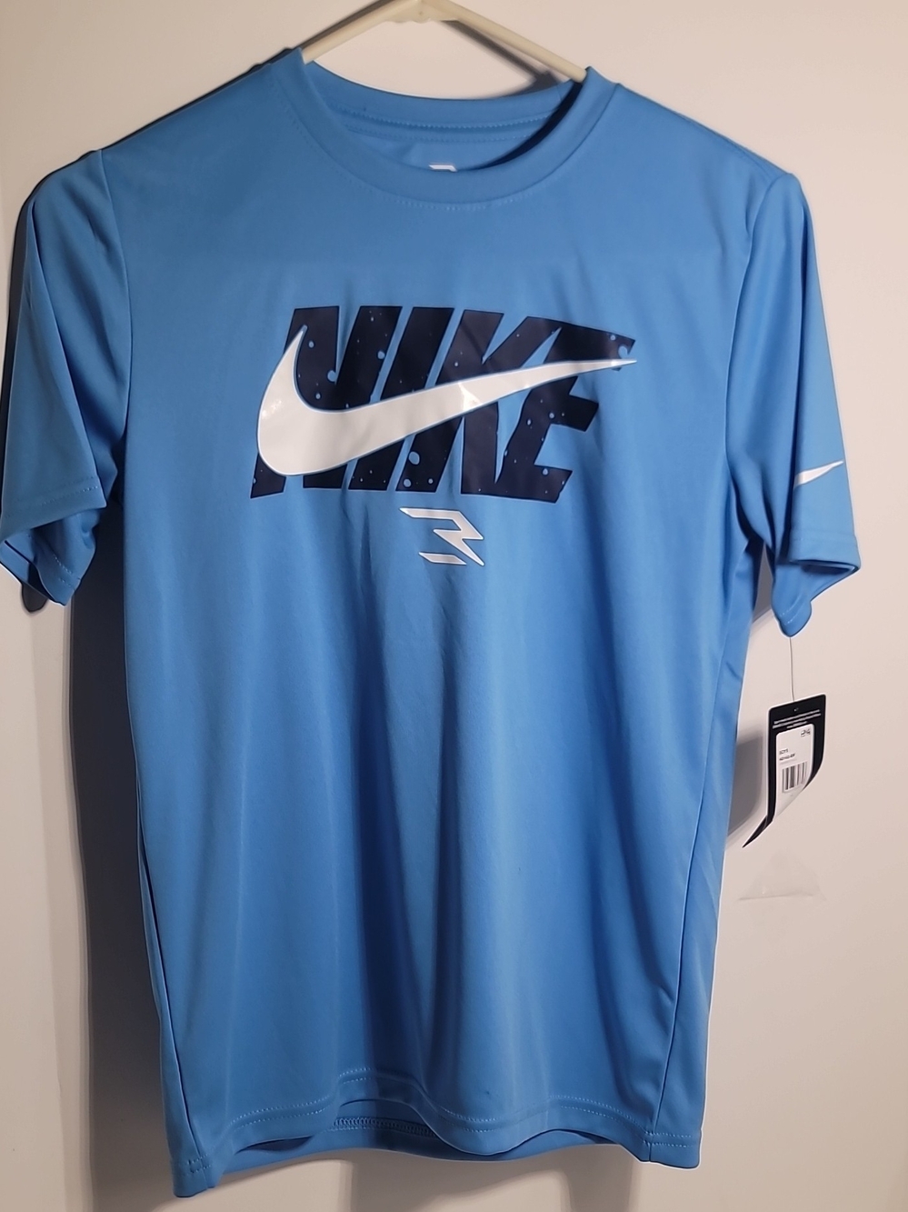 Nike Light Blue Short-Sleeve Logo Performance Tee